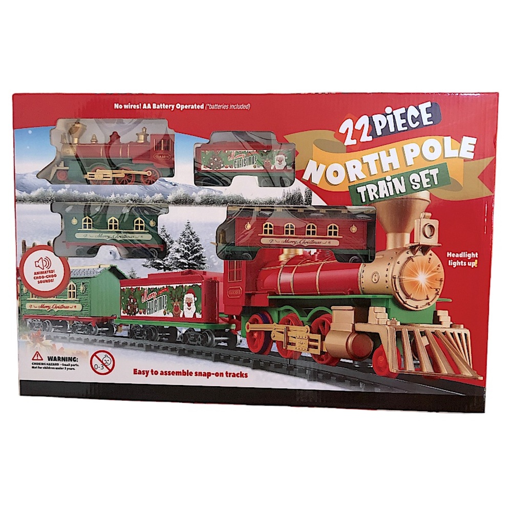 22 Piece North Pole Train Set